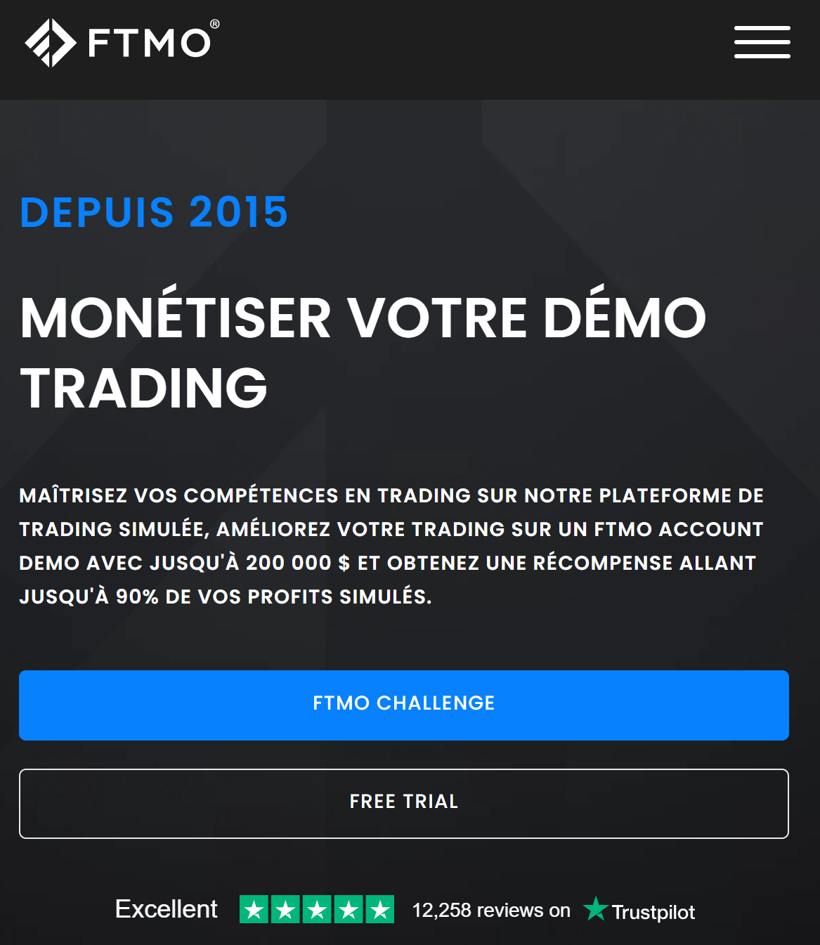 FTMO - Promotion d’été challenge 10k à 89€